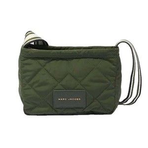 Marc Jacobs Quilted Nylon Messenger Crossbody Bag Dark Green New GL02342…